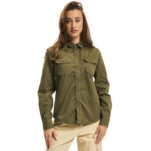 Brandit Dames Dames Vintage Shirt Lange Mouw Klassiek Shirt, olijfgroen, XS Brandit Dames Dames Vintage Shirt Lange Mouw Klassiek Shirt, olijfgroen, XS