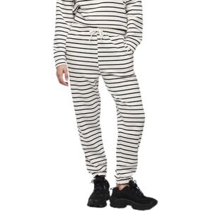 PIECES Pcchilli Hw Sweat Pants Stripes Noos Sweatbroek voor dames, Cloud Dancer/Stripes: zwart, XL PIECES Pcchilli Hw Sweat Pants Stripes Noos Sweatbroek voor dames, Cloud Dancer/Stripes: zwart, XL
