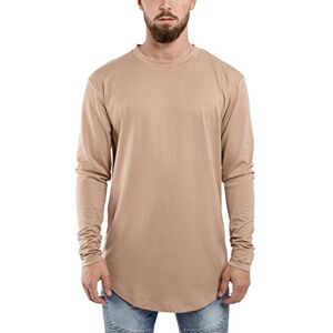 Blackskies Side Zip T-shirt met lange mouwen lange oversize mode basic longsleeve heren longshirt long tee met ritssluiting diverse kleuren, desert, S Blackskies Side Zip T-shirt met lange mouwen lange oversize mode basic longsleeve heren longshirt long tee met ritssluiting diverse kleuren, desert, S