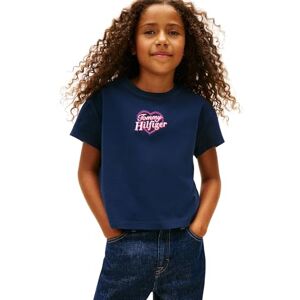 Tommy Hilfiger Tommy Heart Embro TEE SS KG0KG09280 S/S T-shirt voor meisjes, blauw (Dark Night Navy), 6 jaar, Blauw (Donker Nacht Marine), 6 jaar Tommy Hilfiger Tommy Heart Embro TEE SS KG0KG09280 S/S T-shirt voor meisjes, blauw (Dark Night Navy), 6 jaar, Blauw (Donker Nacht Marine), 6 jaar