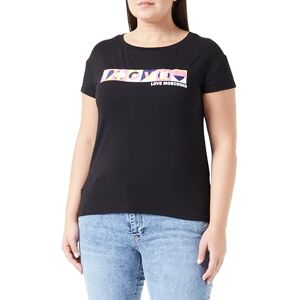 Love Moschino Dames Boxy fit Short-Sleeved T-shirt, zwart, 44, zwart, 44 Love Moschino Dames Boxy fit Short-Sleeved T-shirt, zwart, 44, zwart, 44