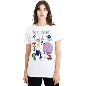 Disney Inside Out 2 in A Mood dames T-shirt, wit, XX-Large, Wit, XXL Disney Inside Out 2 in A Mood dames T-shirt, wit, XX-Large, Wit, XXL