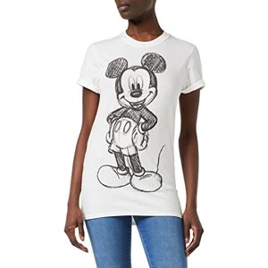 Disney Mickey Forward Sketch T-shirt voor dames, Wit (Wit Wit), 40 Disney Mickey Forward Sketch T-shirt voor dames, Wit (Wit Wit), 40