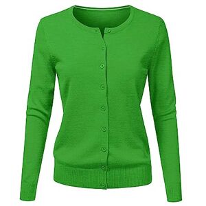 IQYU Gebreid vest dames groen grote maten zomerjas elegant lang cardigan licht gebreid vest lange mouwen klassiek ronde hals gebreid vest casual gebreide jas met knopen lange mouwen zomer solide top,