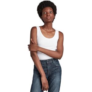 G-STAR RAW Basic tanktop voor dames, ronde hals, wit (White D07210-3310-110), S G-STAR RAW Basic tanktop voor dames, ronde hals, wit (White D07210-3310-110), S