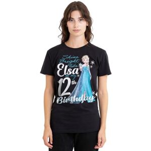 Disney mandarin creative ltd Frozen Bright Like Elsa 12e verjaardag dames T-shirt, zwart, XX-Large, Zwart, XXL Disney mandarin creative ltd Frozen Bright Like Elsa 12e verjaardag dames T-shirt, zwart, XX-Large, Zwart, XXL