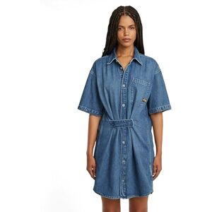 G-STAR Modulaire shirt jurk met lange mouwen, blauw (Faded Everglade D25349-d301-g357), XXL G-STAR Modulaire shirt jurk met lange mouwen, blauw (Faded Everglade D25349-d301-g357), XXL
