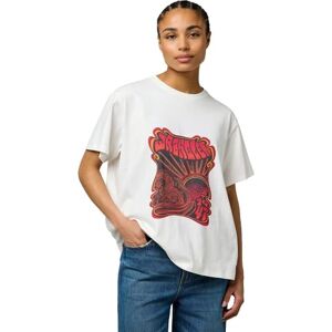 Wrangler Girlfriend T-shirt voor dames, Worn White W, L Wrangler Girlfriend T-shirt voor dames, Worn White W, L