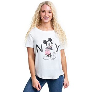 Disney Mickey New York T-shirt voor dames, Wit (Wit Wht), 34 Disney Mickey New York T-shirt voor dames, Wit (Wit Wht), 34