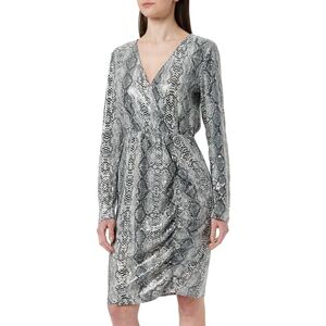 IKITA Avondjurk voor dames met pailletten 19223474-IK01, beige, S, avondjurk met pailletten, S IKITA Avondjurk voor dames met pailletten 19223474-IK01, beige, S, avondjurk met pailletten, S
