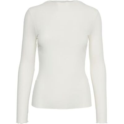 VERO MODA Dames Vmines Ls O-hals pullover shirt met lange mouwen, berk, XS VERO MODA Dames Vmines Ls O-hals pullover shirt met lange mouwen, berk, XS