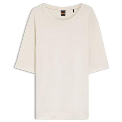 Boss T-shirt voor dames, Open Wit 118, XL Boss T-shirt voor dames, Open Wit 118, XL