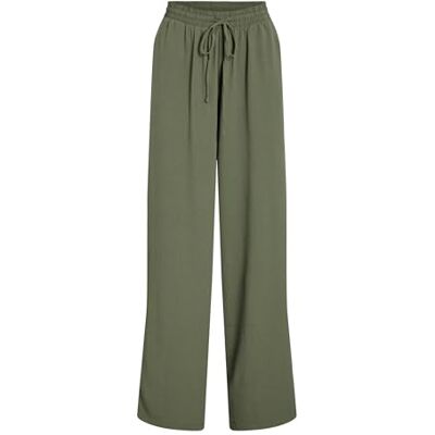 VILA Vijosa Hw Wide Pants Noos, lichtgroen (olivijn), 34 VILA Vijosa Hw Wide Pants Noos, lichtgroen (olivijn), 34
