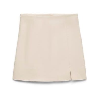 VERO MODA Dames Vmnelly Hr Short Pl Skirt Noos, maanbeam, M VERO MODA Dames Vmnelly Hr Short Pl Skirt Noos, maanbeam, M