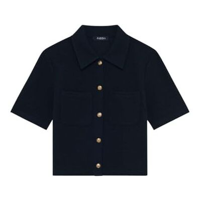 Caroll Shirt met korte mouwen, Zwarte Iris, S Caroll Shirt met korte mouwen, Zwarte Iris, S