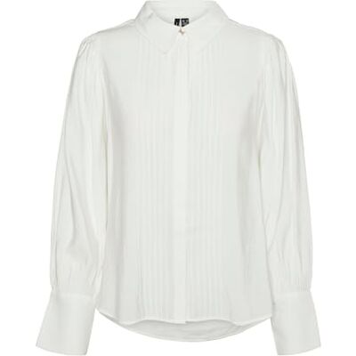 VERO MODA VMDAYMA LS Shirt WVN GA, wit (snow white), XS VERO MODA VMDAYMA LS Shirt WVN GA, wit (snow white), XS