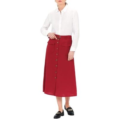 Caroll Dames JUPE-KK031-AGNES/EBENE/42, Bruin, 40 Caroll Dames JUPE-KK031-AGNES/EBENE/42, Bruin, 40