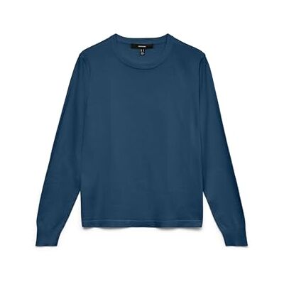 VERO MODA Vmsilje Ls O-Neck Pullover Noos, dark denim, XS VERO MODA Vmsilje Ls O-Neck Pullover Noos, dark denim, XS