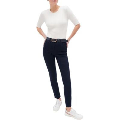 Caroll Slanke katoenen broek, Marineblauw, 44 Caroll Slanke katoenen broek, Marineblauw, 44
