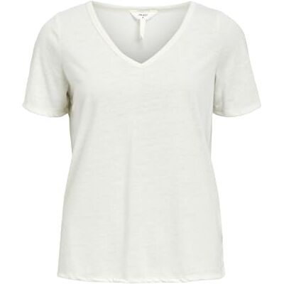 Object Objthea S/S Re V-hals Top Noos, wit, XS Object Objthea S/S Re V-hals Top Noos, wit, XS