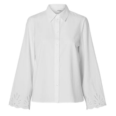 SELECTED FEMME Slfdahlia Ls Broderi Shirt Noos, wit (bright white), 36 SELECTED FEMME Slfdahlia Ls Broderi Shirt Noos, wit (bright white), 36