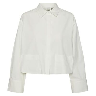 YAS lee Ls S Short Shirt S. Noos, Star White, 34 YAS lee Ls S Short Shirt S. Noos, Star White, 34