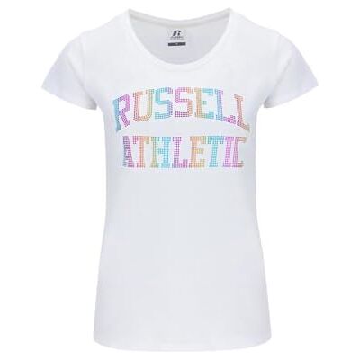 Russell Athletic Autumn-S/S Crewneck T-shirt met korte mouwen, Wit, S Russell Athletic Autumn-S/S Crewneck T-shirt met korte mouwen, Wit, S