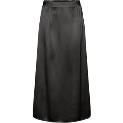 VERO MODA VMMERLE HW enkelslit rok WVN GA, zwart, M VERO MODA VMMERLE HW enkelslit rok WVN GA, zwart, M