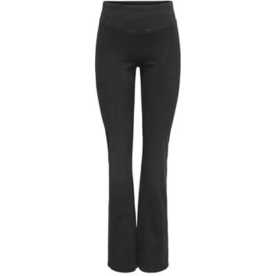 ONLY Carmakoma Carroyal Mid Waist Flared Legging, Washed Black, 52W / 32L ONLY Carmakoma Carroyal Mid Waist Flared Legging, Washed Black, 52W / 32L