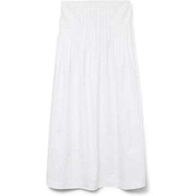 VERO MODA Dames Vmdisla Mw Long Skirt WVN Btq, wit (bright white), L VERO MODA Dames Vmdisla Mw Long Skirt WVN Btq, wit (bright white), L