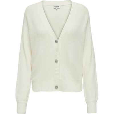 ONLY OnleLLA PIUMO L/S Cardigan CC KNT gebreide jas, Cloud Dancer, L ONLY OnleLLA PIUMO L/S Cardigan CC KNT gebreide jas, Cloud Dancer, L