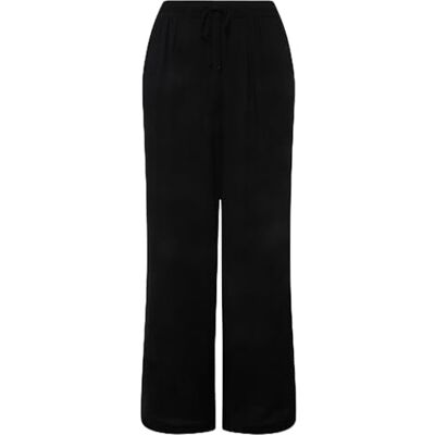 Ulla Popken Brede viscose broek voor dames, zwart, 46-48 Ulla Popken Brede viscose broek voor dames, zwart, 46-48
