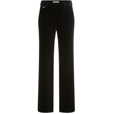 Brax Style.Maine Jersey Corduroy broek voor dames, brede pijpen, 02 Black, 27W / 30L Brax Style.Maine Jersey Corduroy broek voor dames, brede pijpen, 02 Black, 27W / 30L