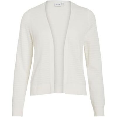 VILA Vilollo Short L/S Knit Cardigan Noos, wit alyssum, M VILA Vilollo Short L/S Knit Cardigan Noos, wit alyssum, M