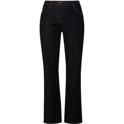 Ulla Popken Straight Jeans, Damesbroek, Donkerblauw, 43W / 34L Ulla Popken Straight Jeans, Damesbroek, Donkerblauw, 43W / 34L