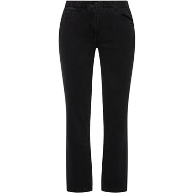 Ulla Popken Sarah Skinny Jeans voor dames, grote maten, plus-size, 5-pocket, hoge taille, smalle pasvorm, blauw denim, zwart, 32W x 32L Ulla Popken Sarah Skinny Jeans voor dames, grote maten, plus-size, 5-pocket, hoge taille, smalle pasvorm, blauw denim, zwart, 32W x 32L