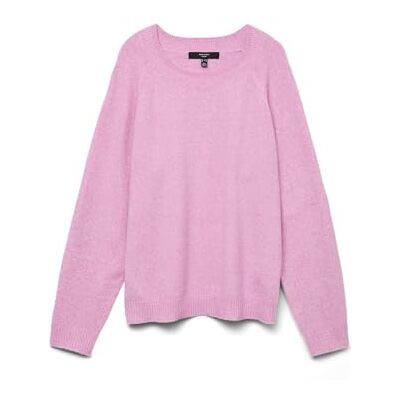 VERO MODA CURVE Dames Vmcdoffy Ls O-Neck Blouse Ga Curve, Fuchsia pink., XL VERO MODA CURVE Dames Vmcdoffy Ls O-Neck Blouse Ga Curve, Fuchsia pink., XL