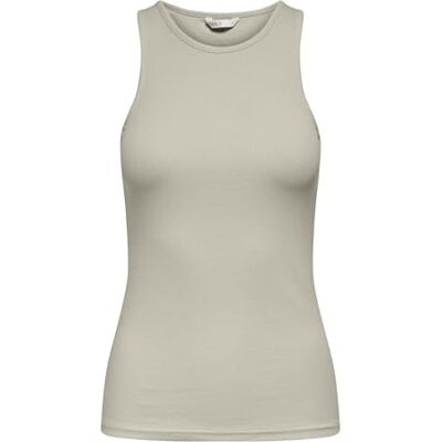 ONLY ONLKENYA Geribbelde tanktop voor dames, basic shirt met ronde hals, mouwloos in structuur, ripp ONLY ONLKENYA Geribbelde tanktop voor dames, basic shirt met ronde hals, mouwloos in structuur, ripp