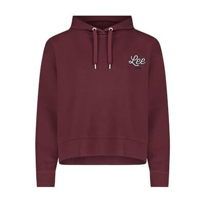 Lee Logo Hoodie Sweatshirt met capuchon voor dames, Velvet Beet, XS Lee Logo Hoodie Sweatshirt met capuchon voor dames, Velvet Beet, XS