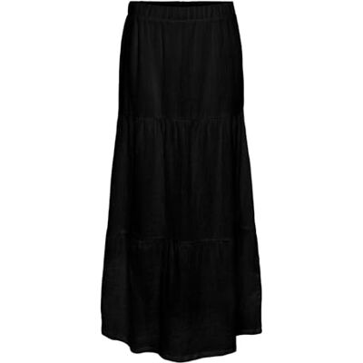 PIECES Pcsikka Hw Maxi Rok WVN Noos, zwart, XL PIECES Pcsikka Hw Maxi Rok WVN Noos, zwart, XL