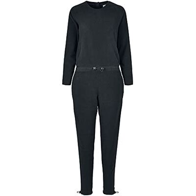 Urban Classics Dames jumpsuit polar fleece vrouwen eendelig, zwart (Black 00007), XL Urban Classics Dames jumpsuit polar fleece vrouwen eendelig, zwart (Black 00007), XL