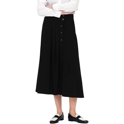 Caroll vloeiende rok midi-lengte, Zwart, 36 Caroll vloeiende rok midi-lengte, Zwart, 36