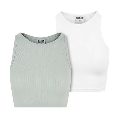 Urban Classics T-shirt voor dames, Frostmint+wit, 4XL Urban Classics T-shirt voor dames, Frostmint+wit, 4XL