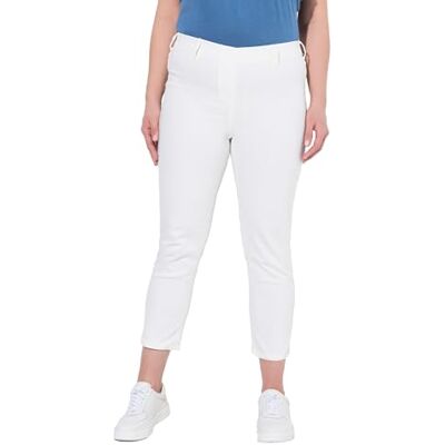 Ulla Popken Dames grote maten grote maten plus size 7/8-jeggings Sienna, elastische band, smalle pijpen 839959, wit, denim, 32W / 32L Ulla Popken Dames grote maten grote maten plus size 7/8-jeggings Sienna, elastische band, smalle pijpen 839959, wit, denim, 32W / 32L