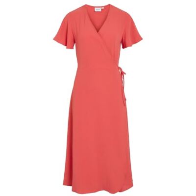 VILA Vilovie S/S Wrap Midi Dress Noos Vilovie S/S Wrap Midi Dress Noos (1 stuk) VILA Vilovie S/S Wrap Midi Dress Noos Vilovie S/S Wrap Midi Dress Noos (1 stuk)