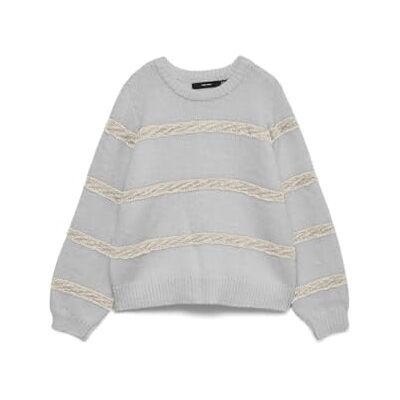 VERO MODA Vmzada Ls O-Neck Pullover, lichtgrijs gem., M VERO MODA Vmzada Ls O-Neck Pullover, lichtgrijs gem., M