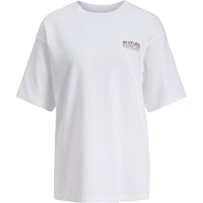 JACK & JONES Jxmillow Loose Ss Tee JRS Sp625, wit (bright white), S JACK & JONES Jxmillow Loose Ss Tee JRS Sp625, wit (bright white), S