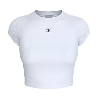 Calvin Jeans T-shirts voor dames, Wit (briljant wit), XL Calvin Jeans T-shirts voor dames, Wit (briljant wit), XL