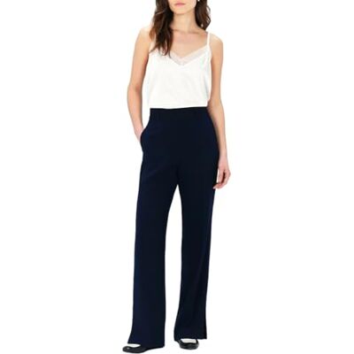 Caroll Brede broek met riem, Blauw, 44 Caroll Brede broek met riem, Blauw, 44