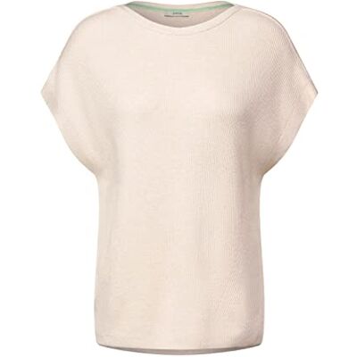 Cecil dames pullunder, berk wit melange, S Cecil dames pullunder, berk wit melange, S